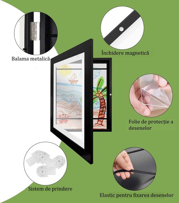 Rama Kids Art, lemn, pt depo desenele copiilor