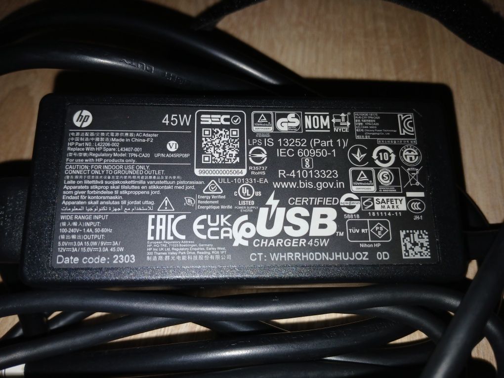 Incarcator laptop HP 45W mufa USB C Original