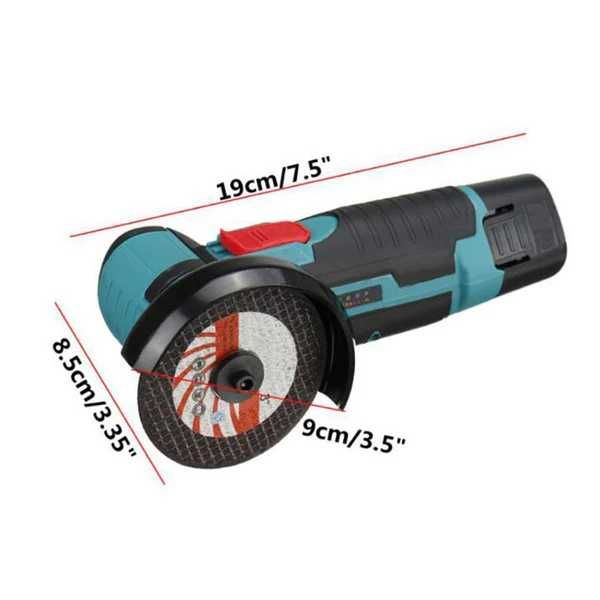 Mini Polizor Flex Electric cu 2 BATERII 12V Disc 76MM + 6 DISCURI
