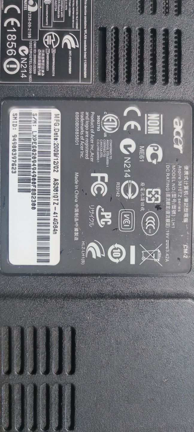 Acer laptop intel pentium