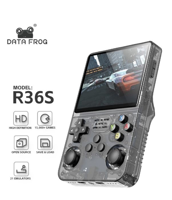 Consola retro portabila R36S 128GB cu jocuri, quad core Cortex-A53 1.5