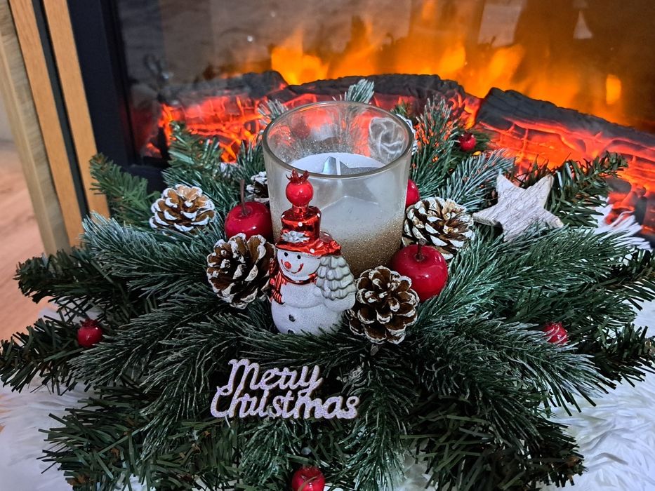 Aranjament de Craciun lucrat manual