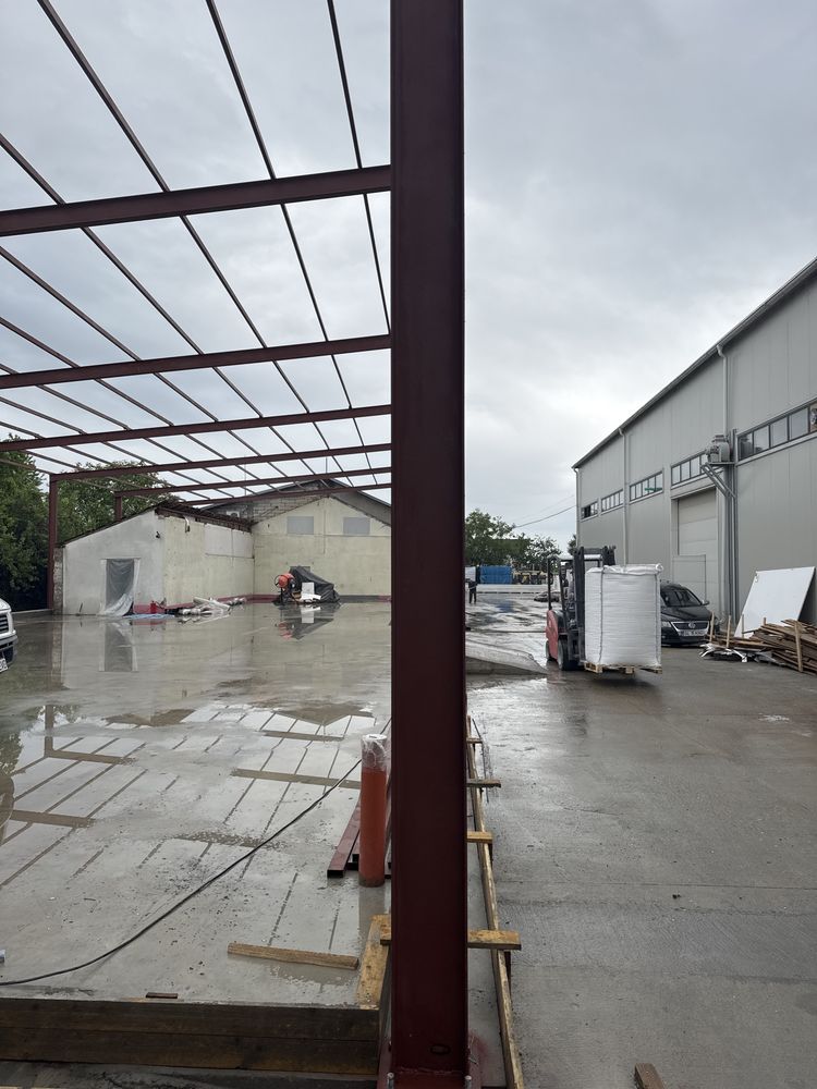 Hala metalica 12x33x4 din profil ipe 220 intr o apa