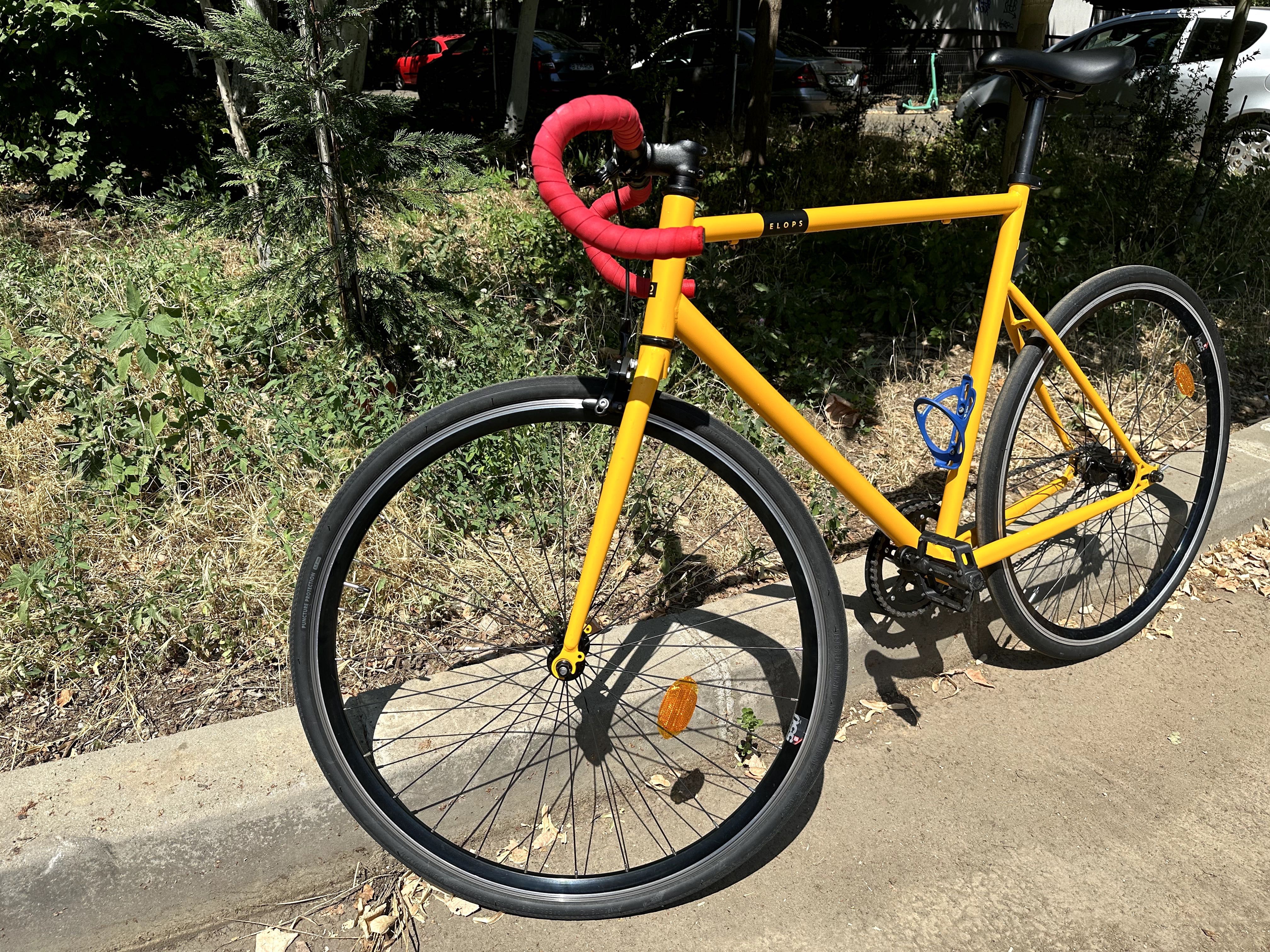 bicicleta elops 500 single speed modificata XL + accesorii