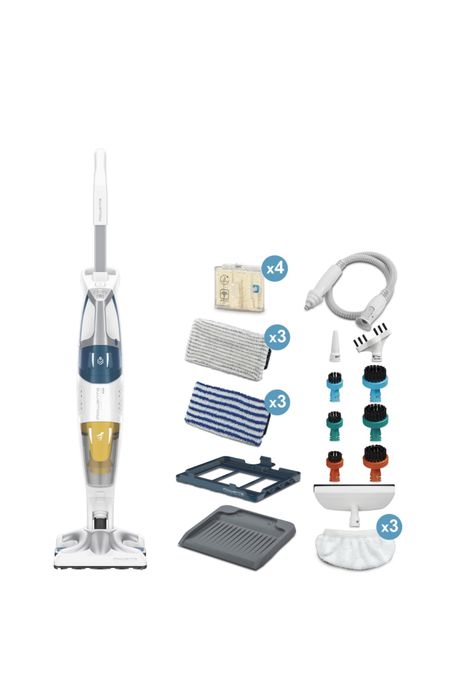 Aspirator cu abur Rowenta 2 in 1 RY8561WH Clean & Steam Multi