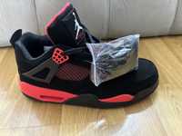 Кроссовки Air Jordan 4 красно черные