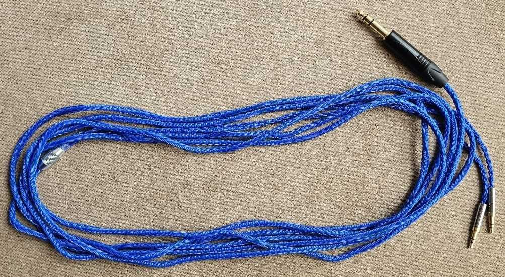 2x3.5мм към 6.35мм 5 метров плетен кабел за слушалки Hifiman | Grado