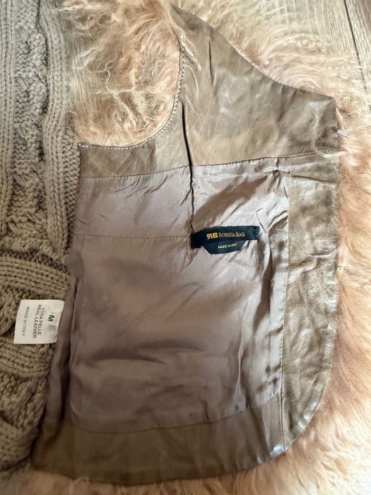 Елек Roberta Biagi естествена кожа и вълна