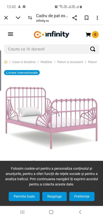 Vând pat pt o persoană, pt copii, 400 lei, în Buzau