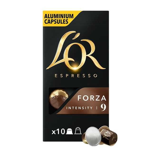 кафе L'OR Espresso FORZA 10бр капсули внос Италия