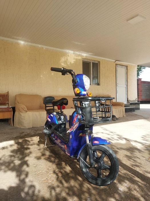 Электроскутер 14 дюмомый синий