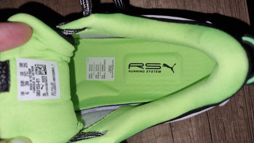 Маратонки Puma Rs - X лайм 38