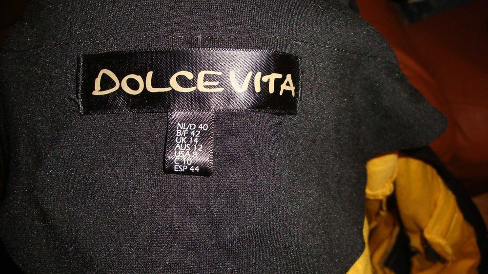 Sacou/Geacă eleganta galben cu negru, mărimea M-L (40), Dolce Vita