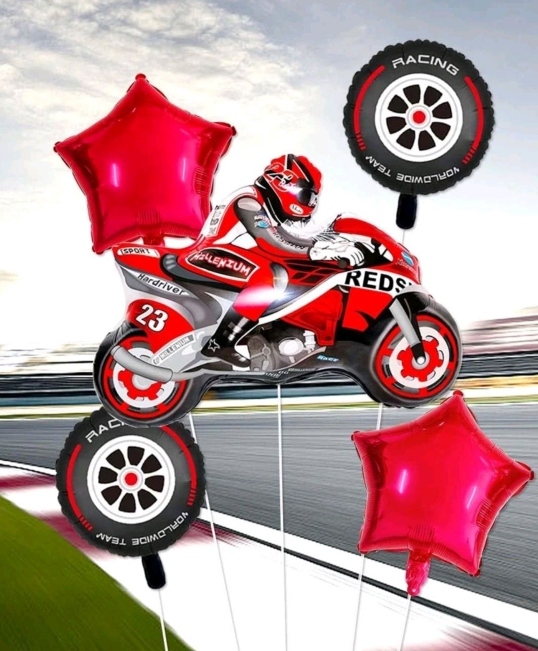 Парти сет балони  Hot wheels, багери, полиция, мотори и   ,,Пламъчко и