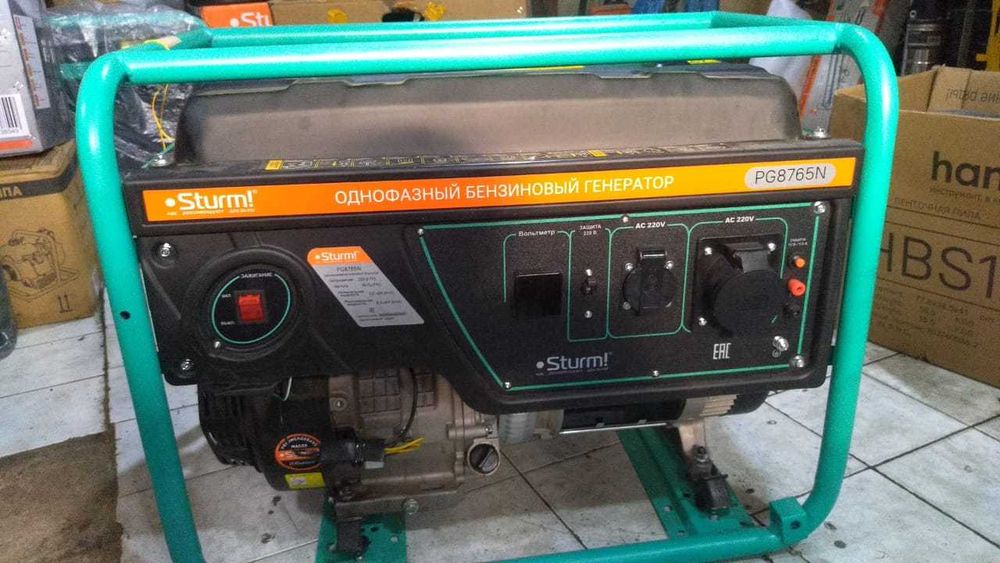 Генератор бензиновый 6.5 киловатт. Новый.