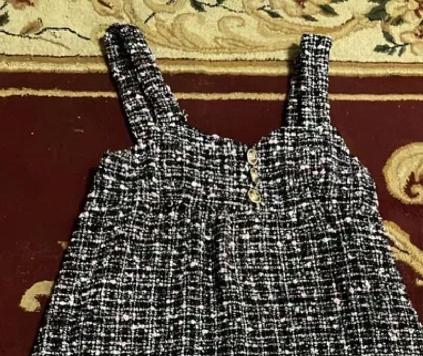 Для беременных и повседневных Твидовое платье.