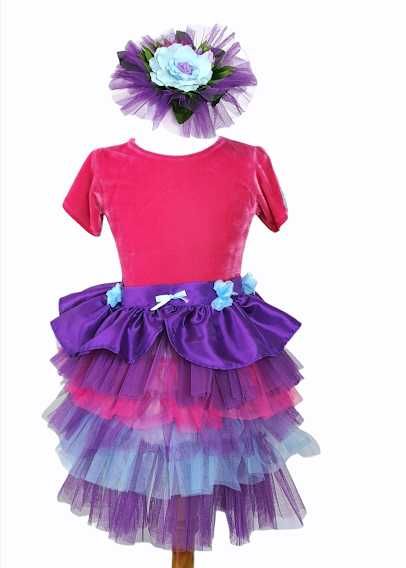 Costum serbare fluture rochita volane tutu halloween - made in Romania