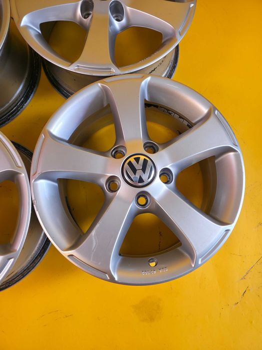 4 Jante Aliaj 5x112 15'' OEM VW Golf 5 6 Touran Caddy 6.5J ET 50