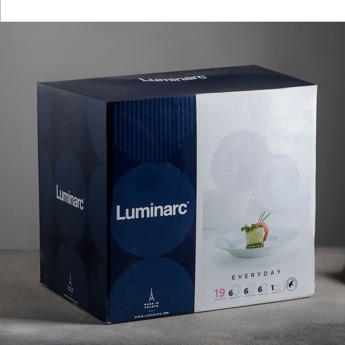 Набор белой посуды 19 предметов "Luminarc"