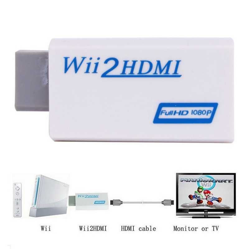 Adaptor convertor consola Nintendo Wii la HDMI cu 3.5mm Audio Full HD