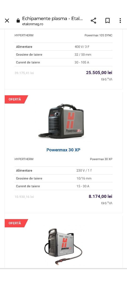 Hypertherm powermax 30xp, Gys tig 200 dc