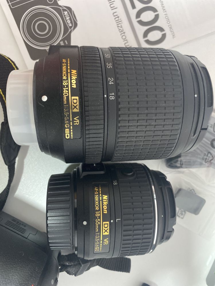 Nikon D3200 + obiectiv 18-140; 35mm: 18-55