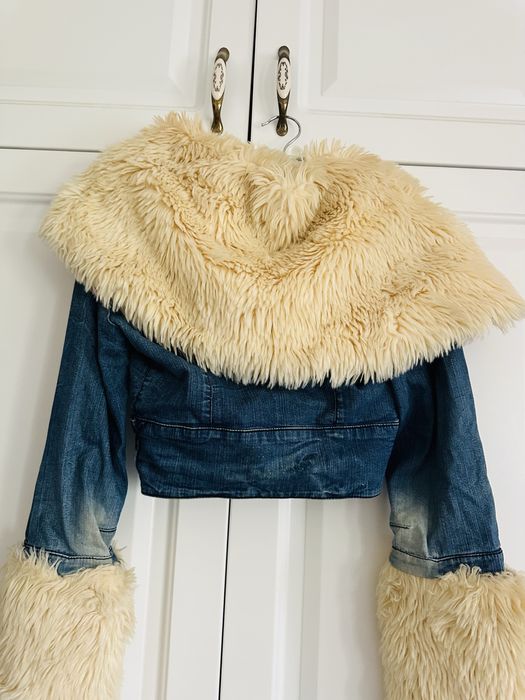 Geaca din blug , cu blana ecologica de la firma Mexton masura Xs