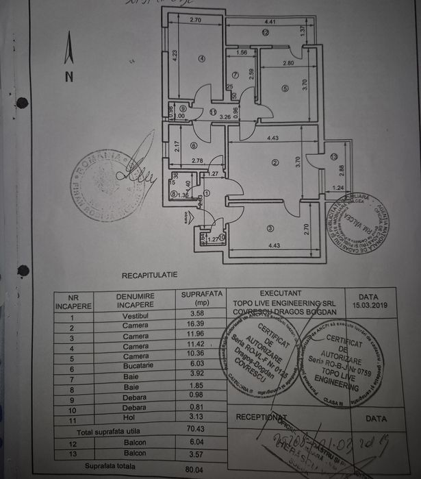 Vând apartament 4 camere zona 24 de trepte