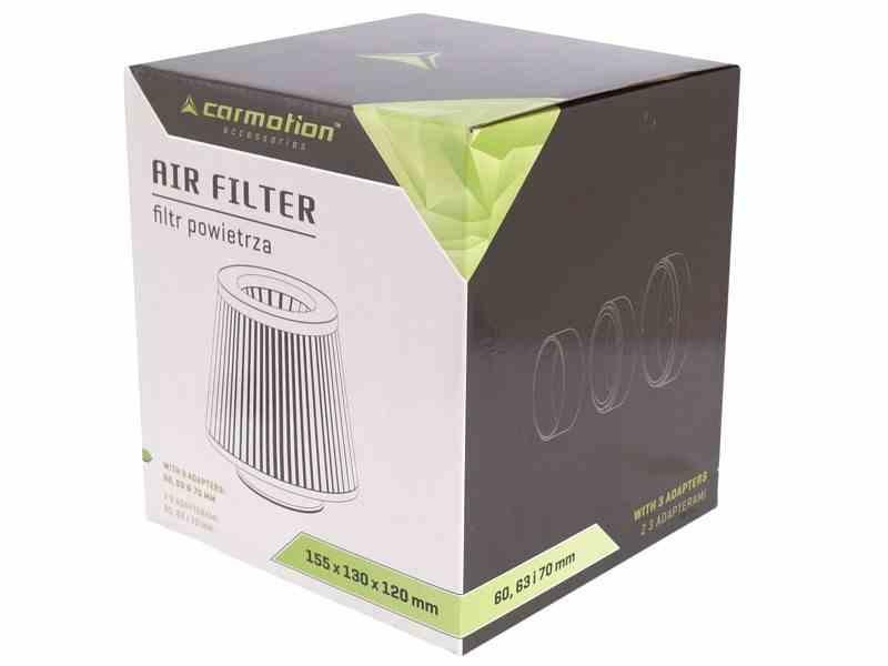 конусен въздушен филтър carmotion 155x130x120mm, лимонен/хром, ...