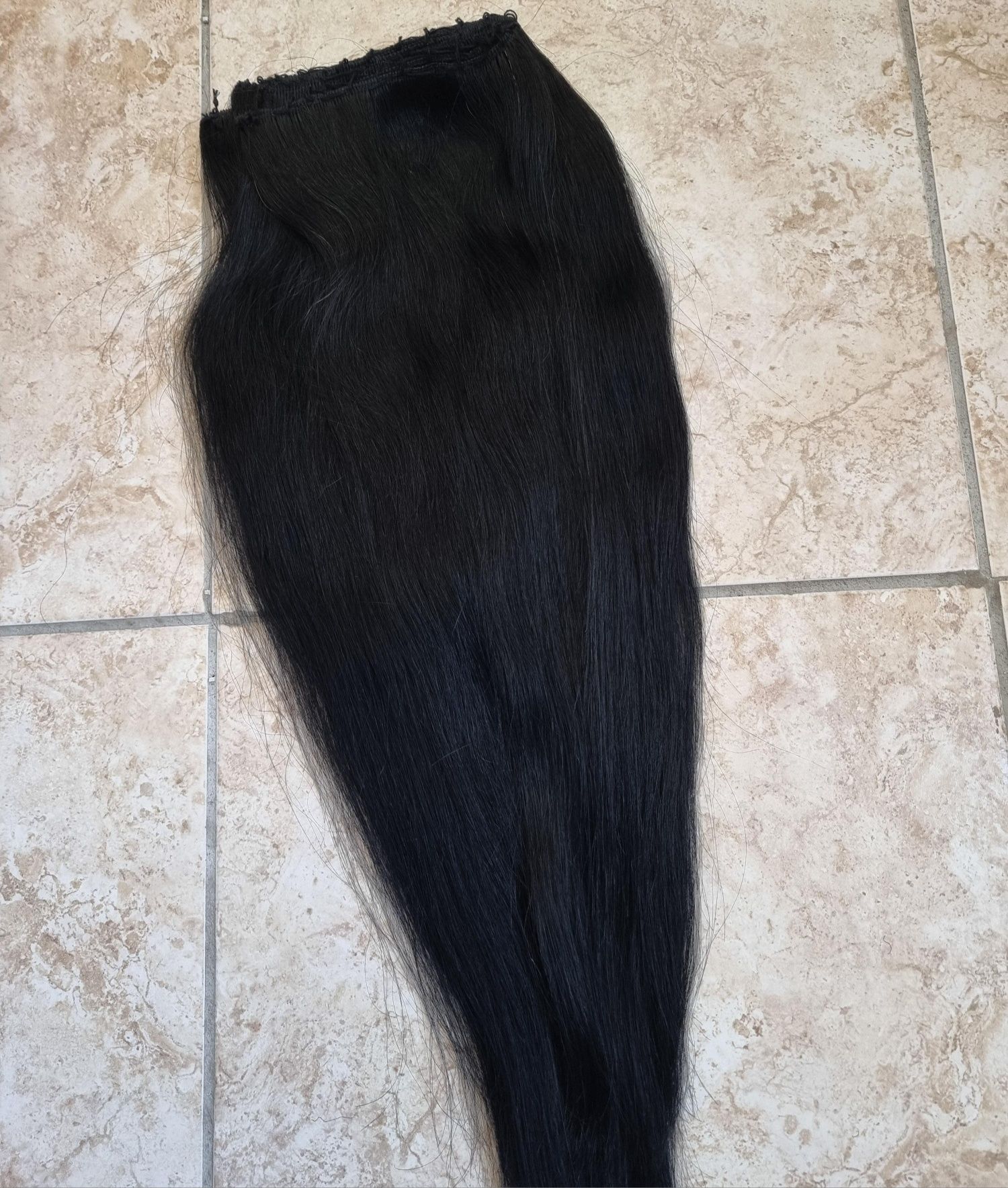 Естествена черна коса 150 грама 50см