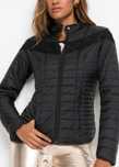 Geaca noua,model deosebit,impermeabila,neagra cu dantela L