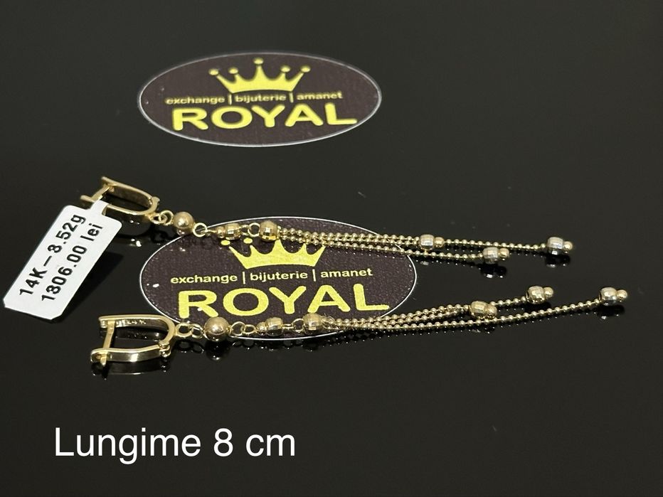 Bijuteria Royal: Cercei aur 14k/3.52 gr