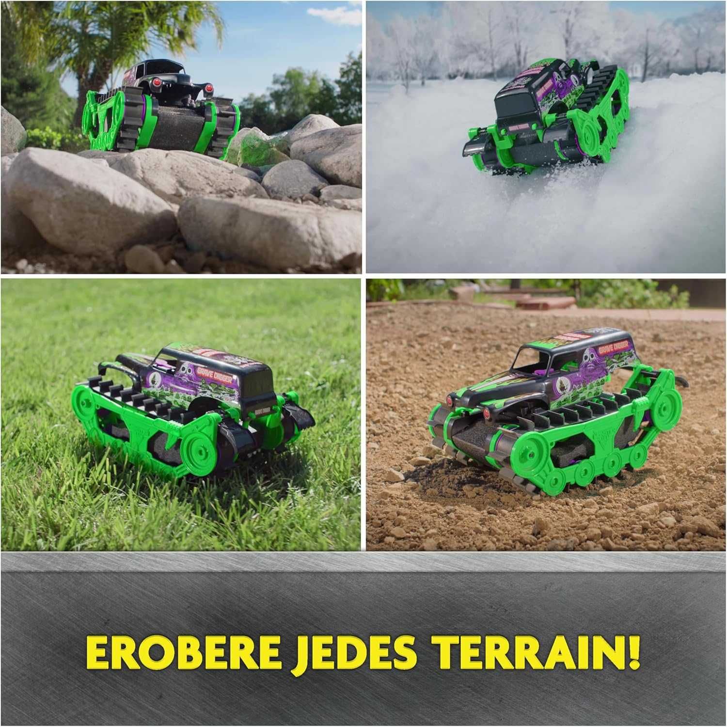 Кола Monster Jam RC с дистанционно за всякакви терени вода 1:15 Голяма