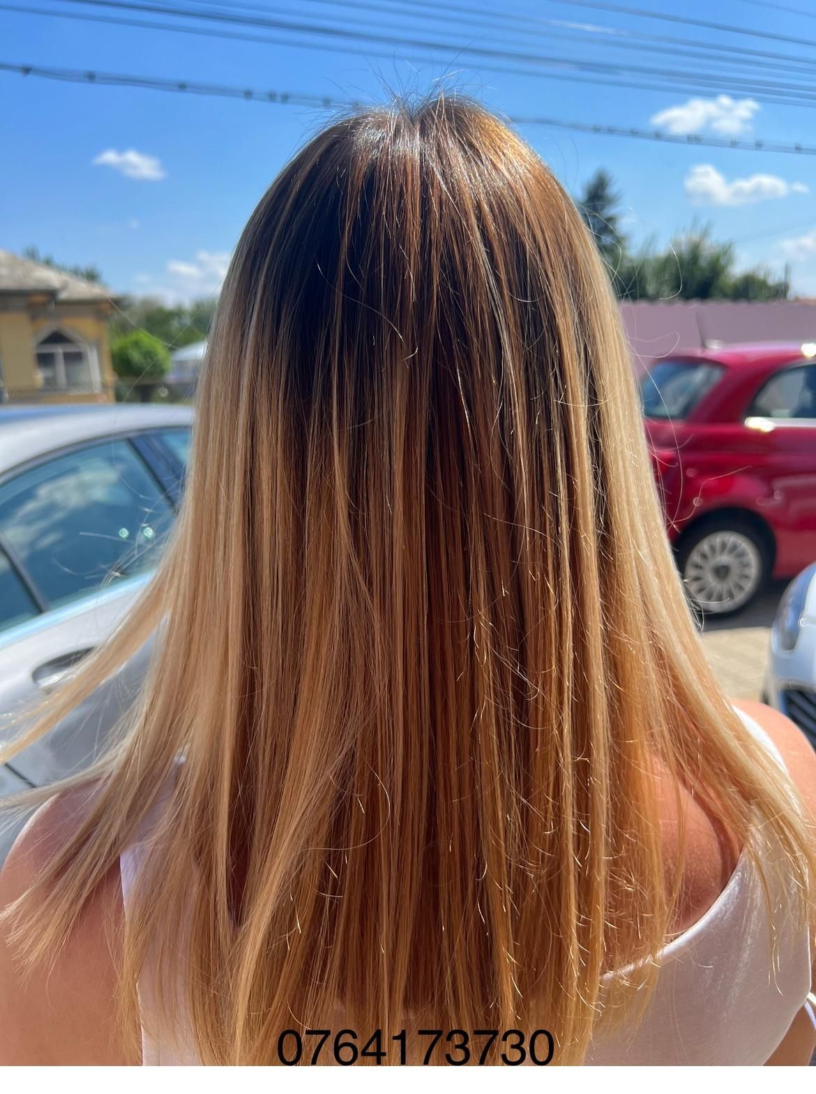 Hairstylist la domiciliu -Șuvite balayage vopsit rădăcina