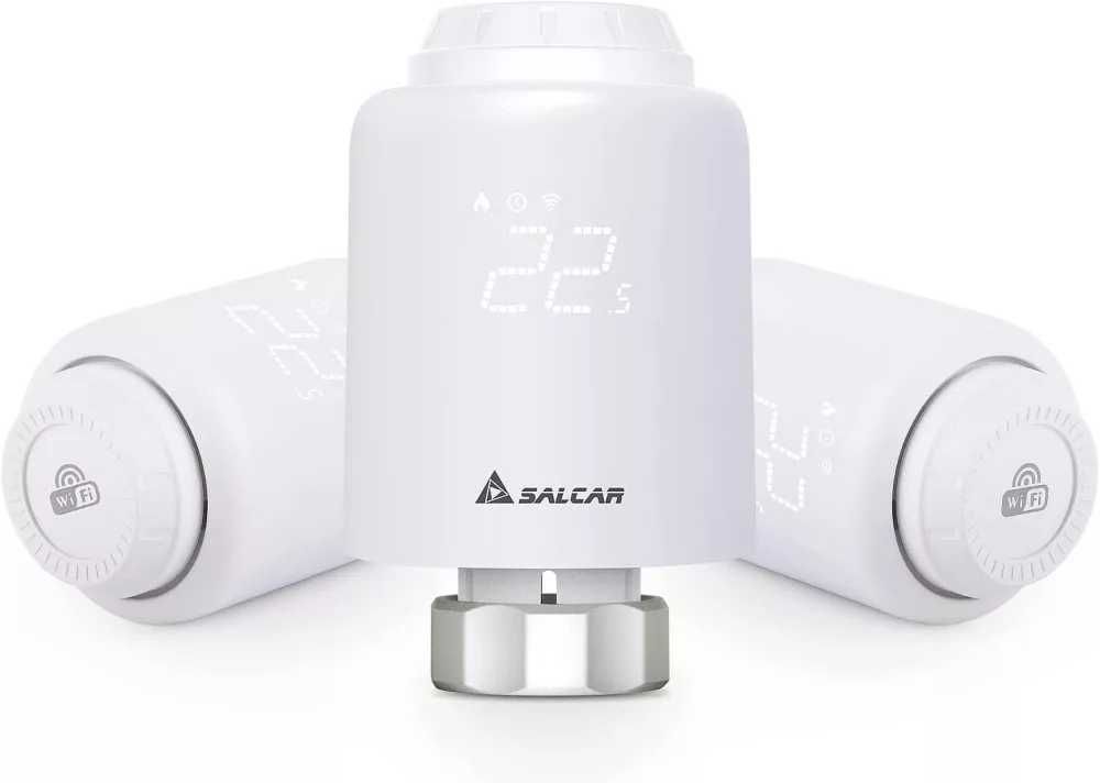 Комплект от 3 WiFi радиаторни термостата SALCAR SV11