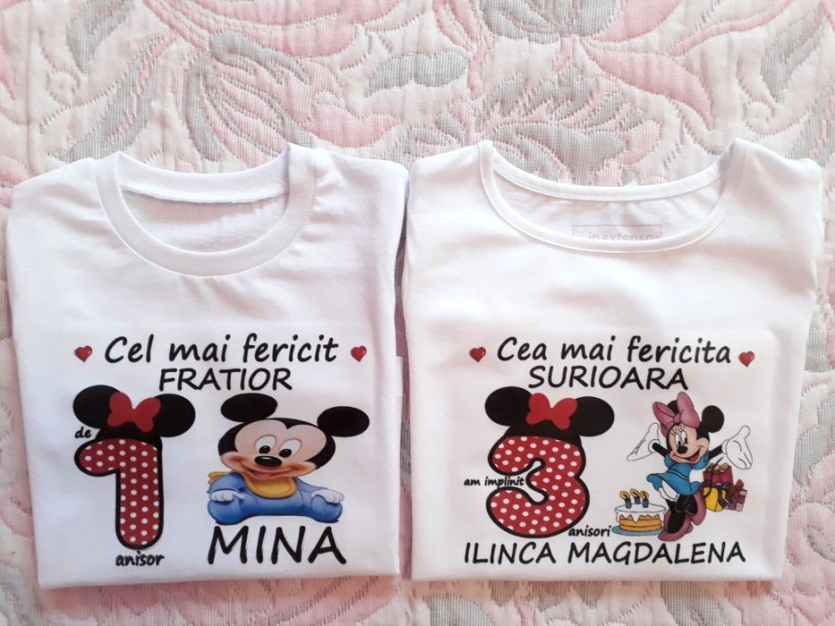 Seturi tricouri aniversare personalizate
