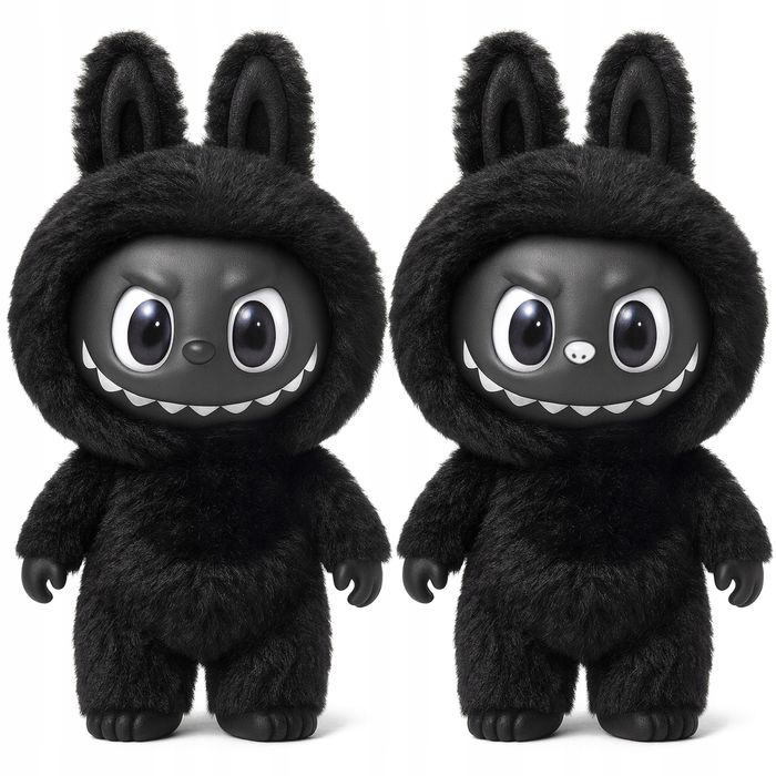 Черно Лабубу Macaron Black Labubu