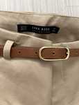 Pantaloni dama casual ZARA, au curea maro, 38/M bej