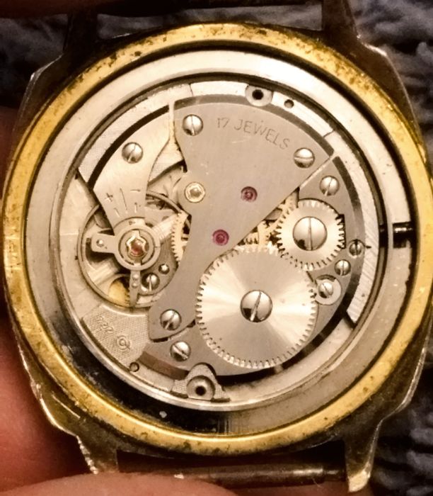 Ceas bărbătesc Alma 14 mecanic, 17 Rubine, din anii 1960, inox cu dată