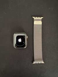 Apple Watch Seria 7 Gold + Milanese Loop 45mm
