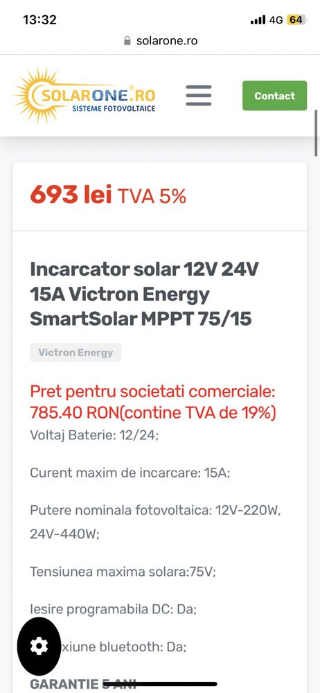 SmartSolar MPPT 75/15 Bluetooth Victron Energy