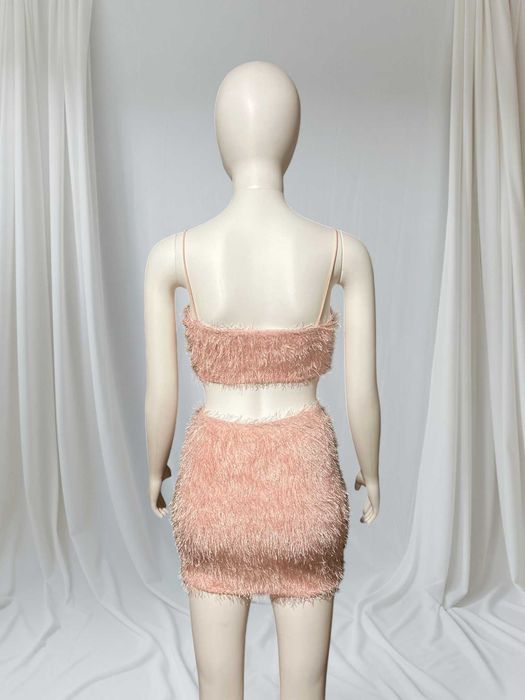 Розов комплект с ресни