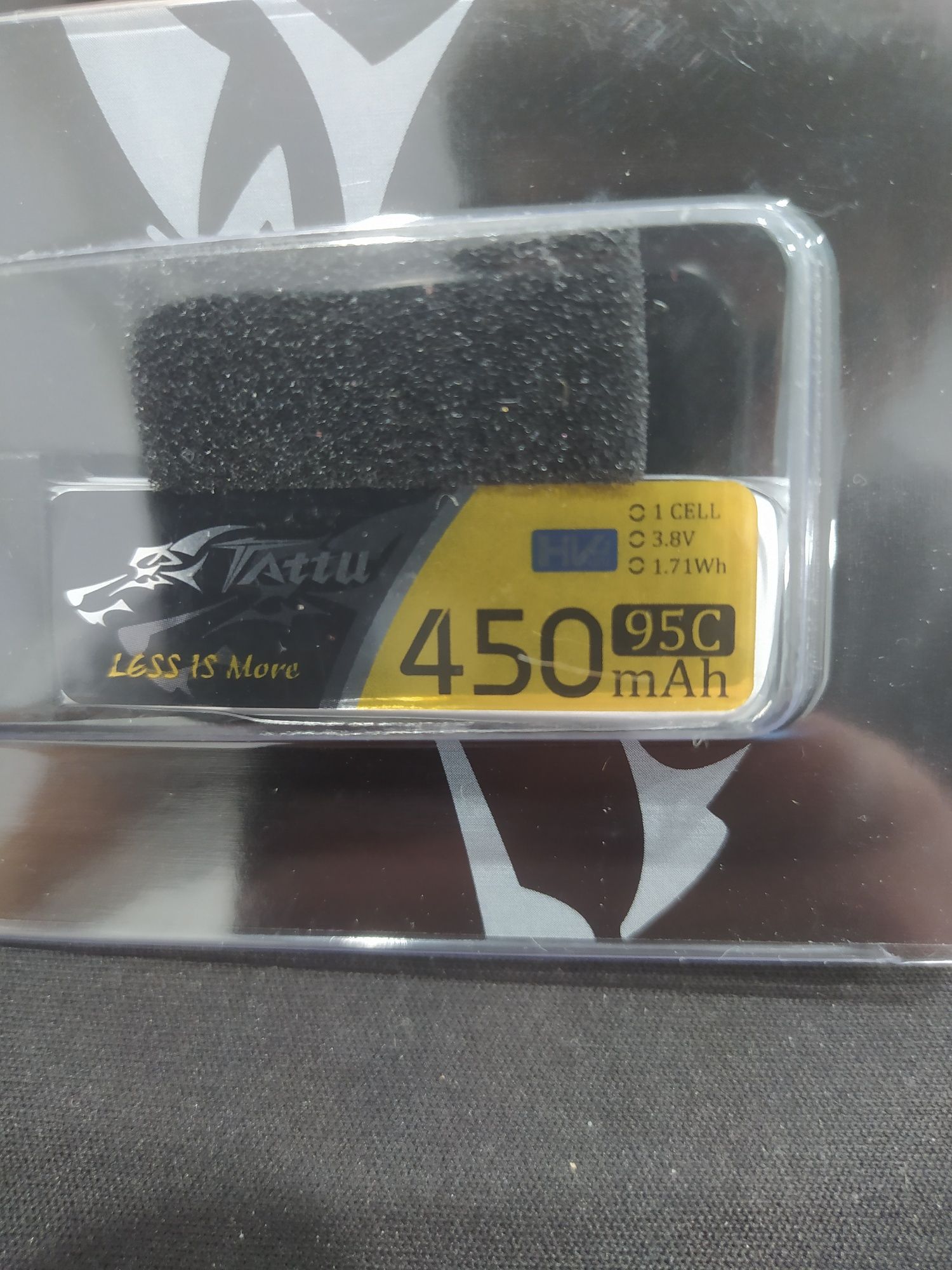 Аккумулятор TATTU 450 мАч 1S Lipo с разъемом BT2.0 для FPV