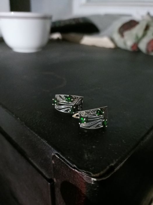 Cercei eleganți vintage de argint