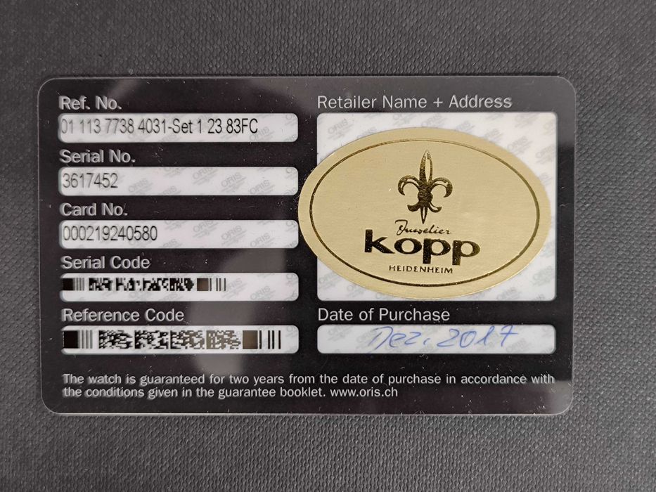 Часовник ORIS Artelier Cal.113