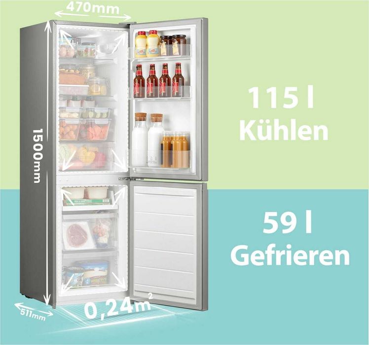 Хладилник с фризер COMFEE RCB169DS3 150см.