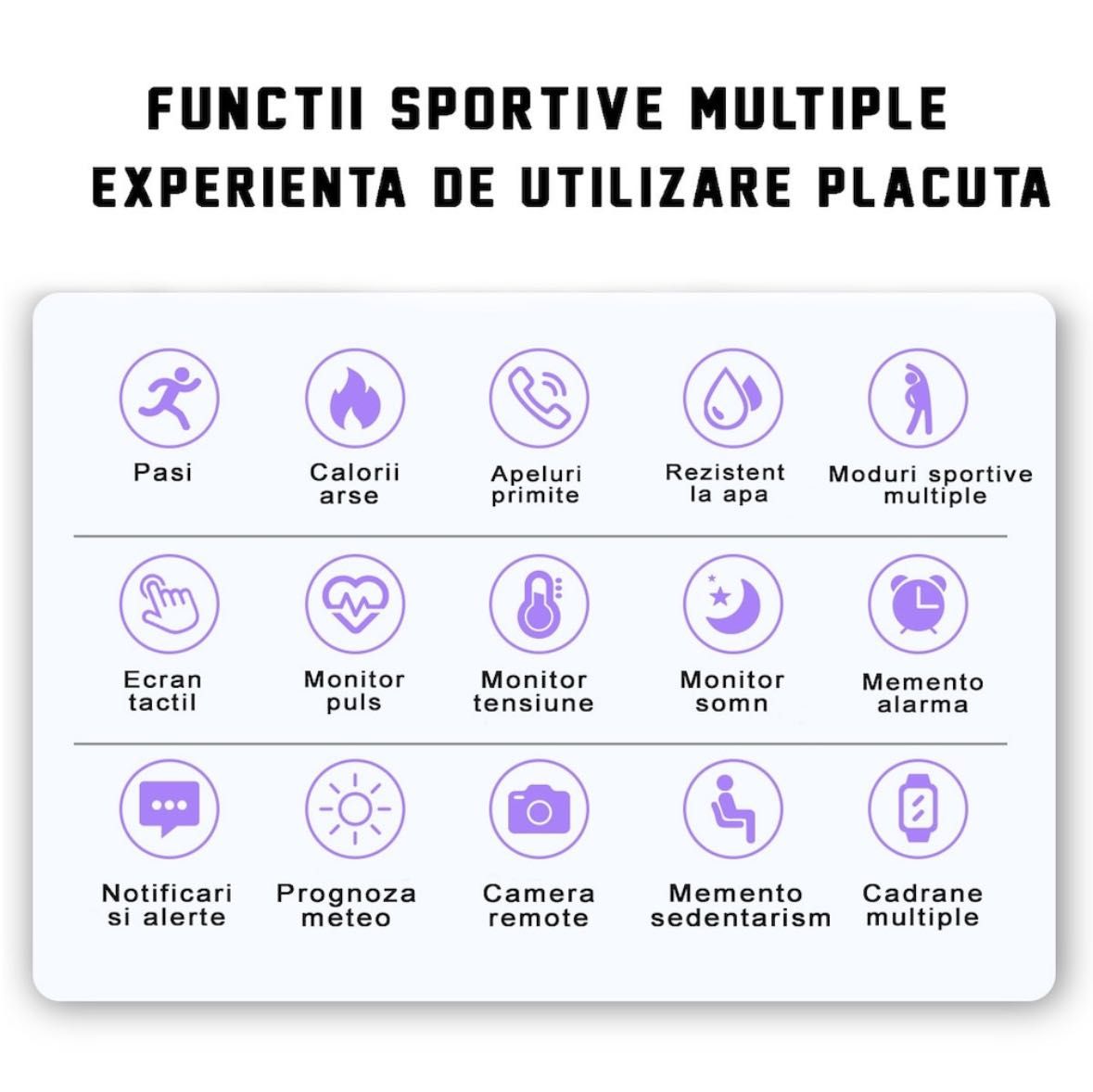 Ceas smartwatch si bratara fitness, GO4FIT®