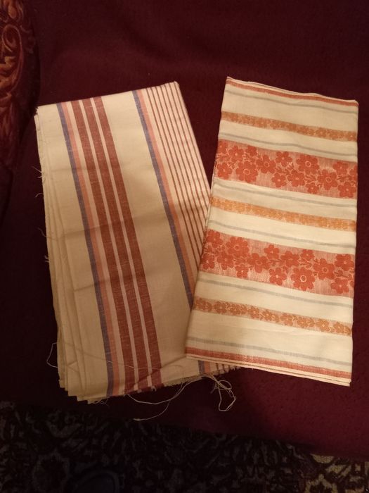 Простыни и ткани из льна и ситца СССР.