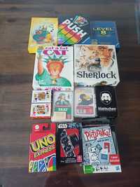 Pachet jocuri societate board games boardgames Sherlock Uno cărți