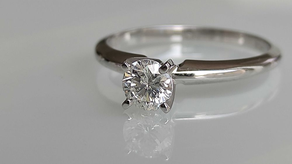 Inel aur 14k cu diamant 0.47ct